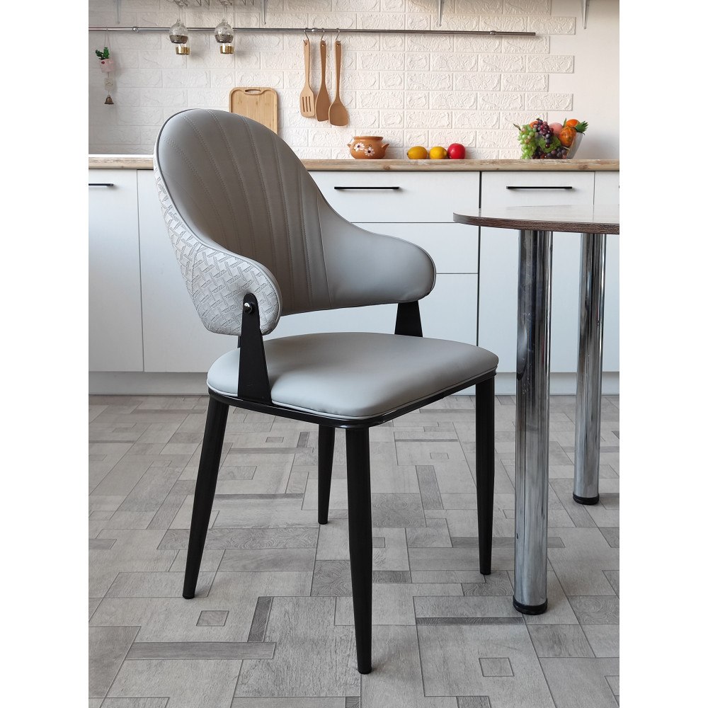 Стул металлический Baizheng 90×49×46 см, искусственная кожа, песочный, до 150 кг