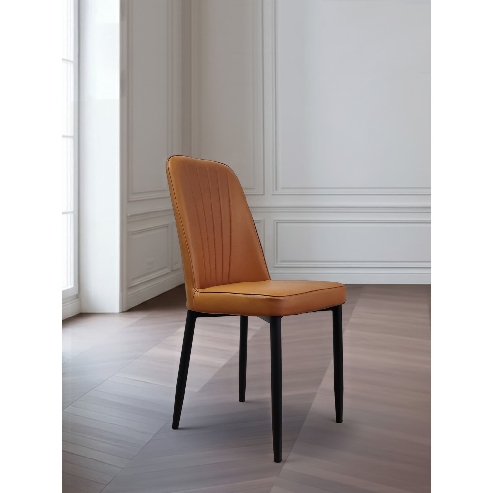 Стул металлический Baizheng 87×53×45 см, искусственная кожа, коричневый, до 150 кг