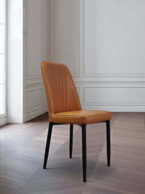 Стул металлический Baizheng 87×53×45 см, искусственная кожа, коричневый, до 150 кг