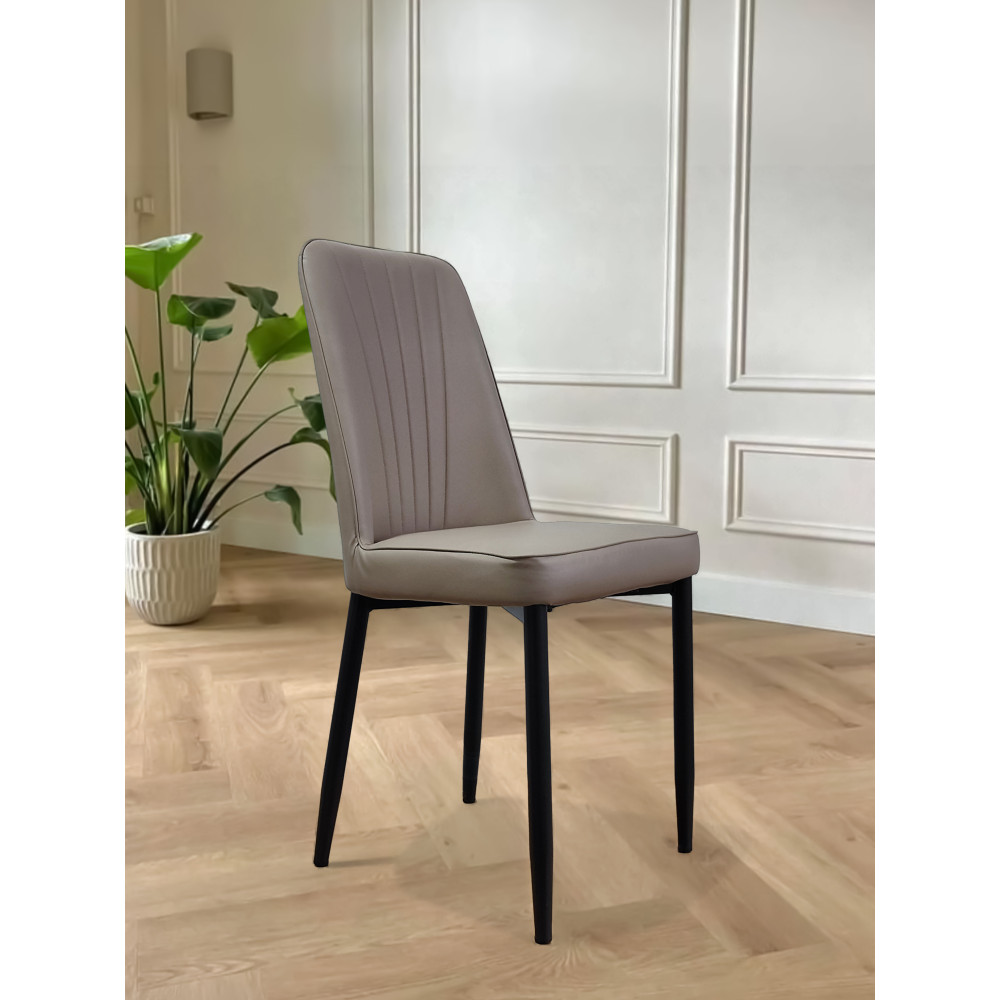 Стул металлический Baizheng 87×53×45 см, искусственная кожа, бежевый, до 150 кг