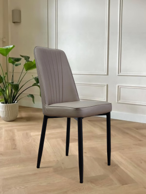 Стул металлический Baizheng 87×53×45 см, искусственная кожа, бежевый, до 150 кг Стул металлический Baizheng 87×53×45 см, искусственная кожа, бежевый, до 150 кг