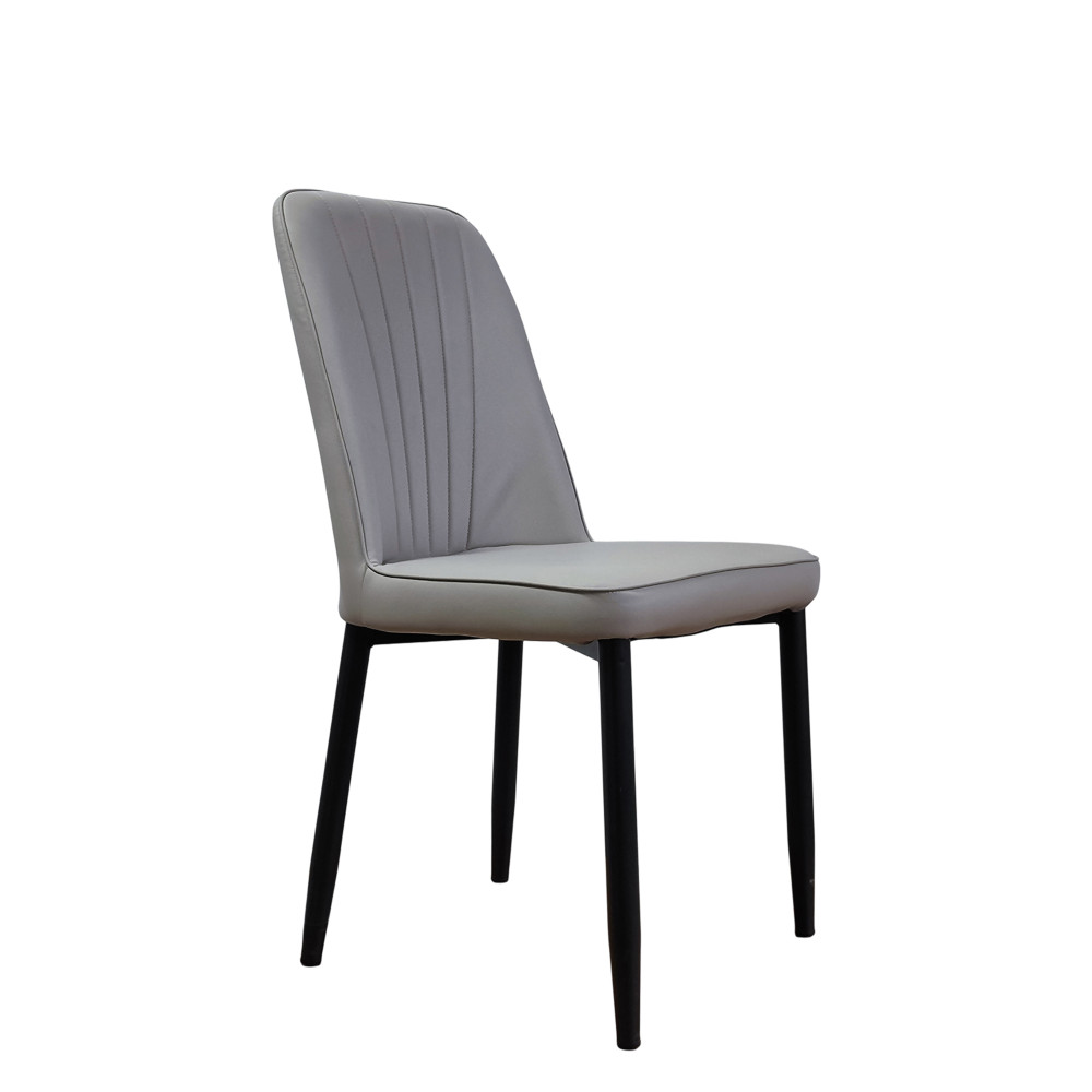 Стул металлический Baizheng 87×53×45 см, искусственная кожа, серый, до 150 кг
