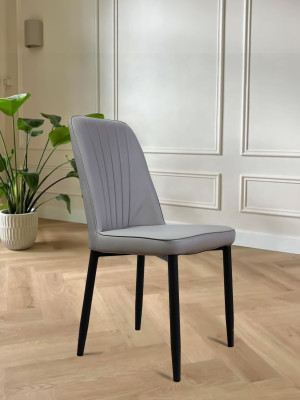 Стул металлический Baizheng 87×53×45 см, искусственная кожа, серый, до 150 кг Стул металлический Baizheng 87×53×45 см, искусственная кожа, серый, до 150 кг