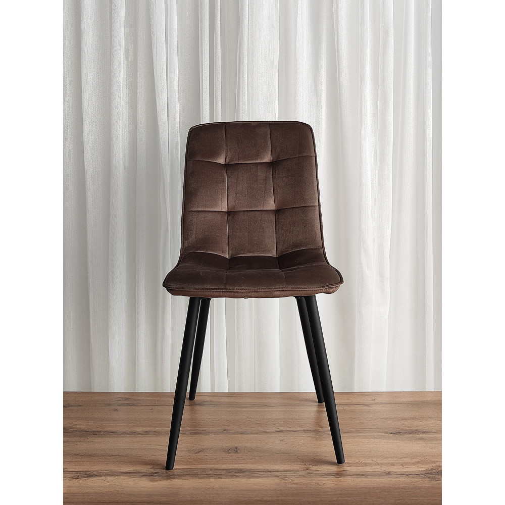 Стул металлический Baizheng 88×40×50 см, текстиль, коричневый до 150 кг
