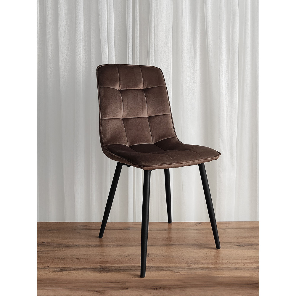 Стул металлический Baizheng 88×40×50 см, текстиль, коричневый до 150 кг