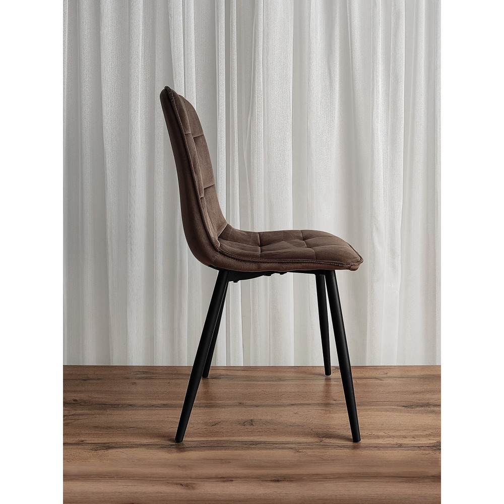 Стул металлический Baizheng 88×40×50 см, текстиль, коричневый до 150 кг