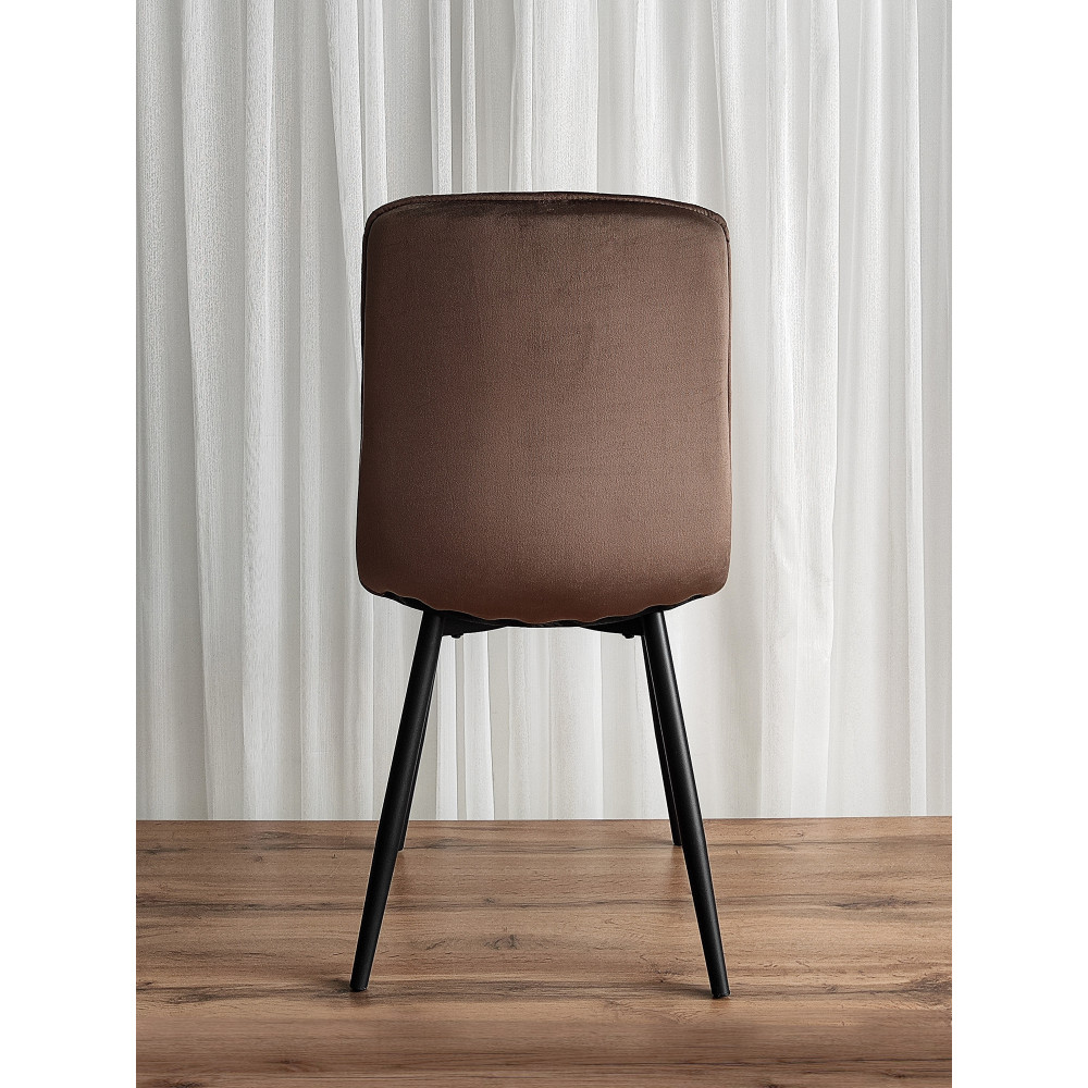 Стул металлический Baizheng 88×40×50 см, текстиль, коричневый до 150 кг