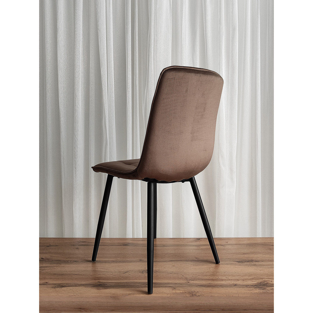 Стул металлический Baizheng 88×40×50 см, текстиль, коричневый до 150 кг