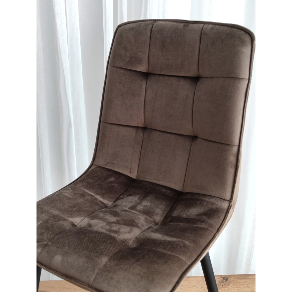 Стул металлический Baizheng 88×40×50 см, текстиль, коричневый до 150 кг