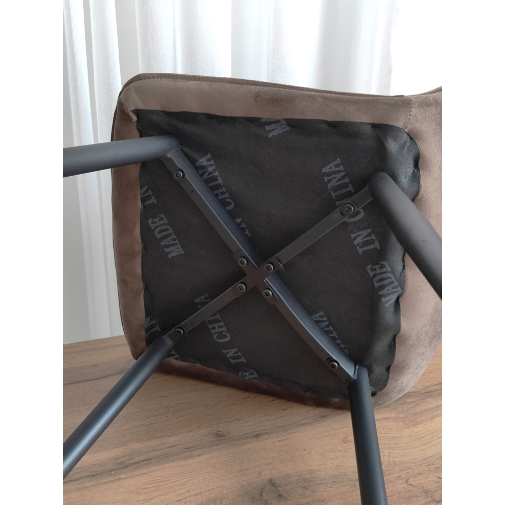 Стул металлический Baizheng 88×40×50 см, текстиль, коричневый до 150 кг