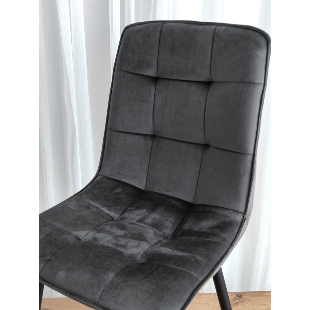 Стул металлический Baizheng 88×40×50 см, текстиль, темно-серый, до 150 кг, 2 вариант