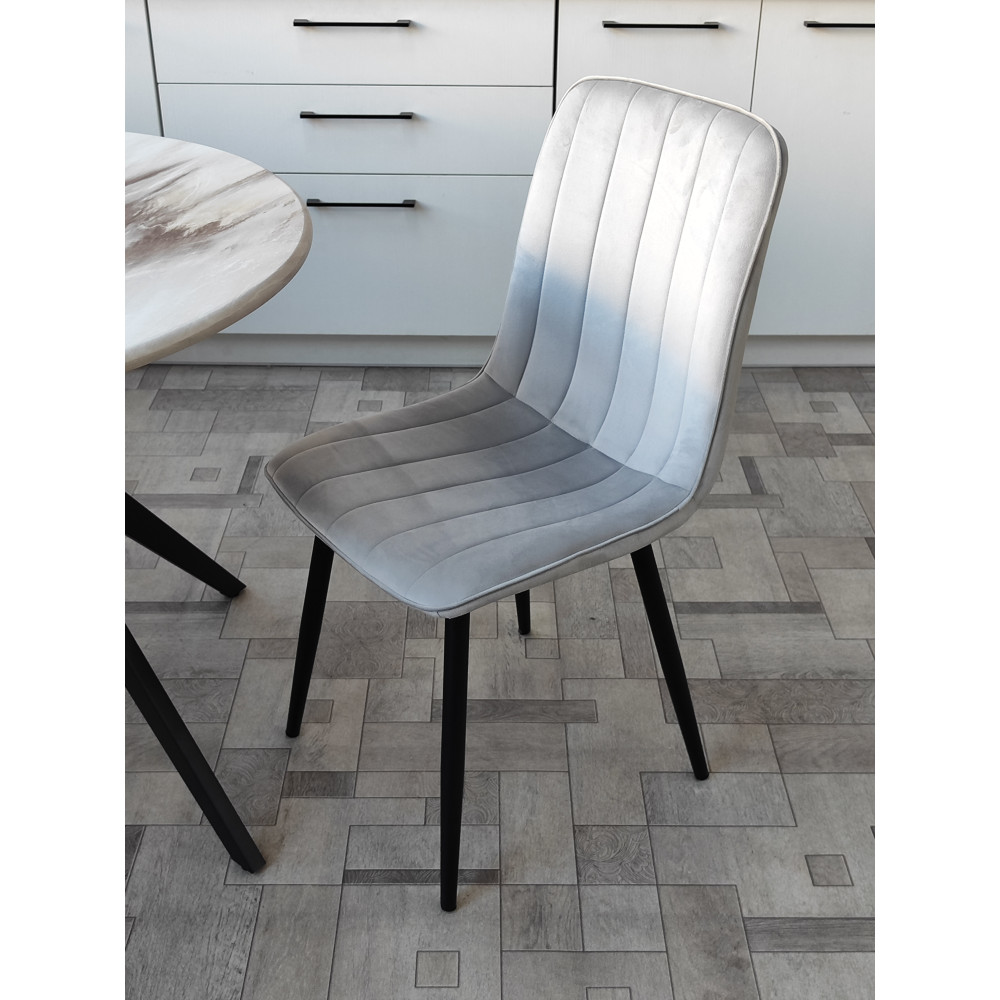 Стул металлический Baizheng 88×40×50 см, текстиль, светло-серый, до 150 кг