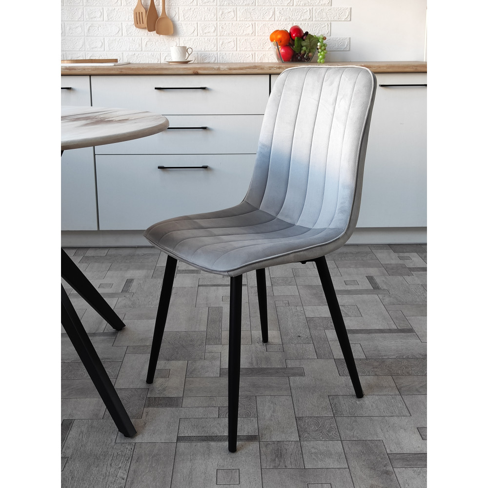 Стул металлический Baizheng 88×40×50 см, текстиль, светло-серый, до 150 кг