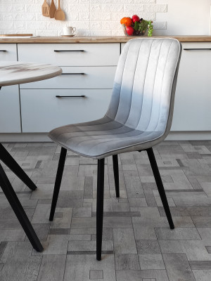 Стул металлический Baizheng 88×40×50 см, текстиль, светло-серый, до 150 кг