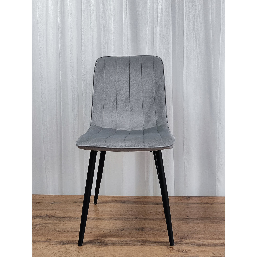 Стул металлический Baizheng 88×40×50 см, текстиль, светло-серый, до 150 кг