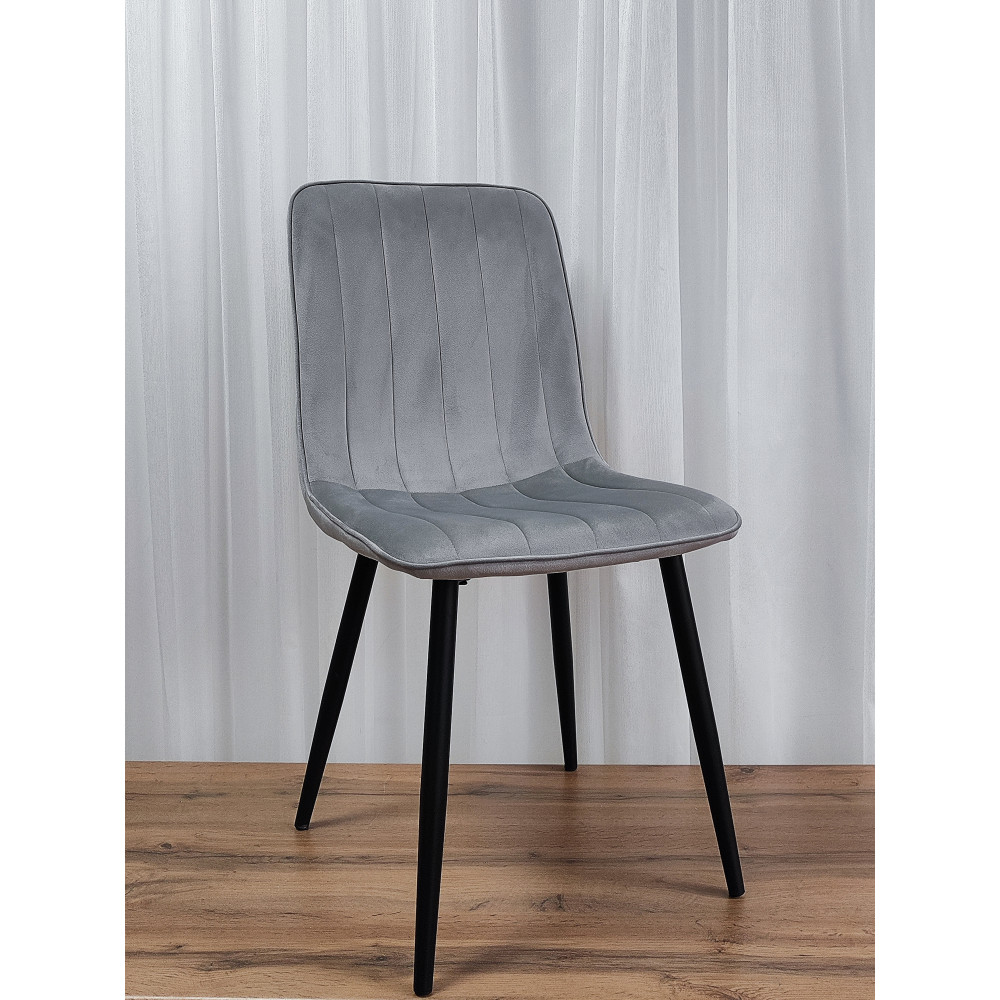 Стул металлический Baizheng 88×40×50 см, текстиль, светло-серый, до 150 кг