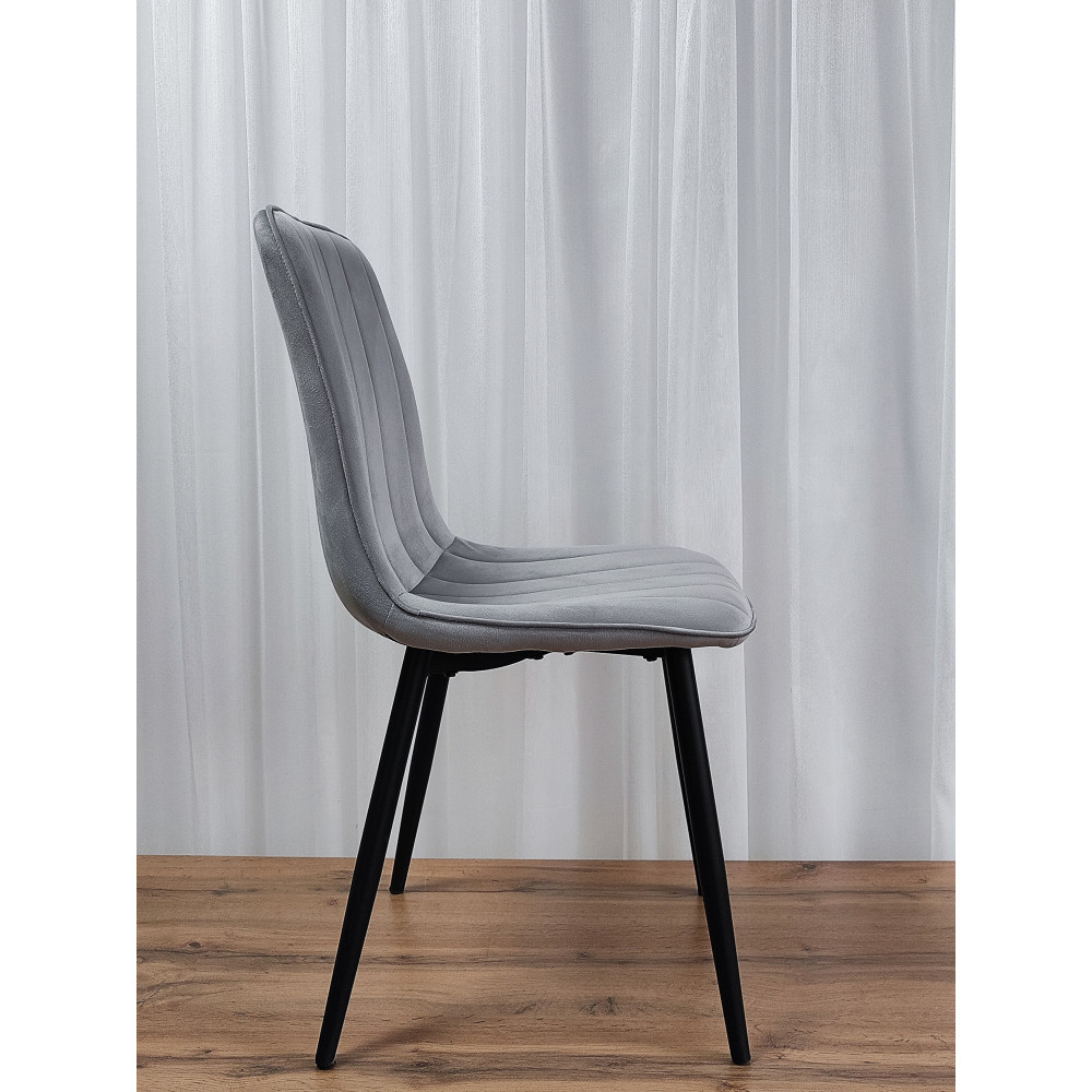Стул металлический Baizheng 88×40×50 см, текстиль, светло-серый, до 150 кг