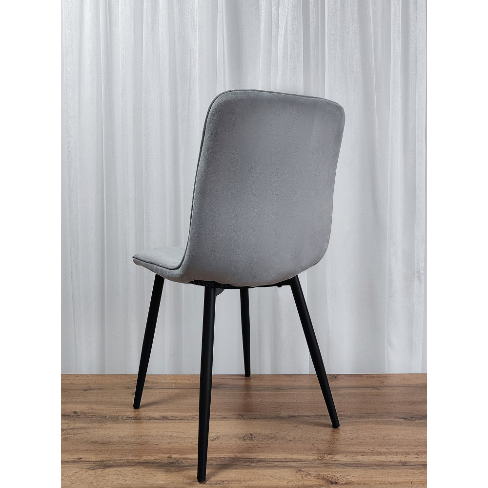 Стул металлический Baizheng 88×40×50 см, текстиль, светло-серый, до 150 кг