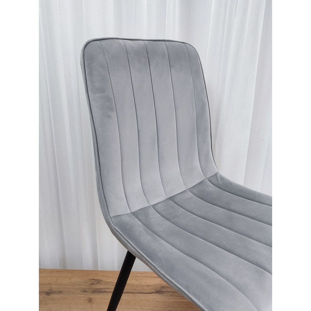 Стул металлический Baizheng 88×40×50 см, текстиль, светло-серый, до 150 кг