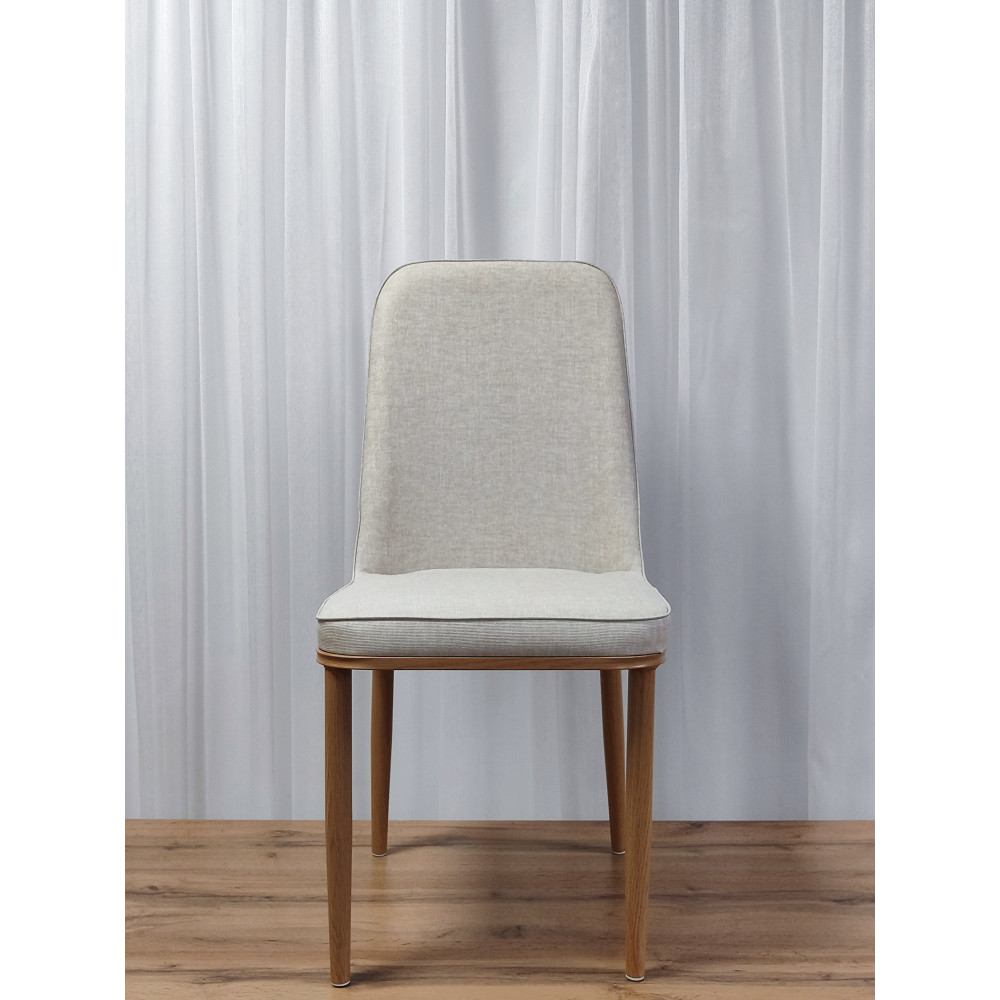 Стул металлический Baizheng 89×40×40 см, текстиль, серо-бежевый, до 150 кг