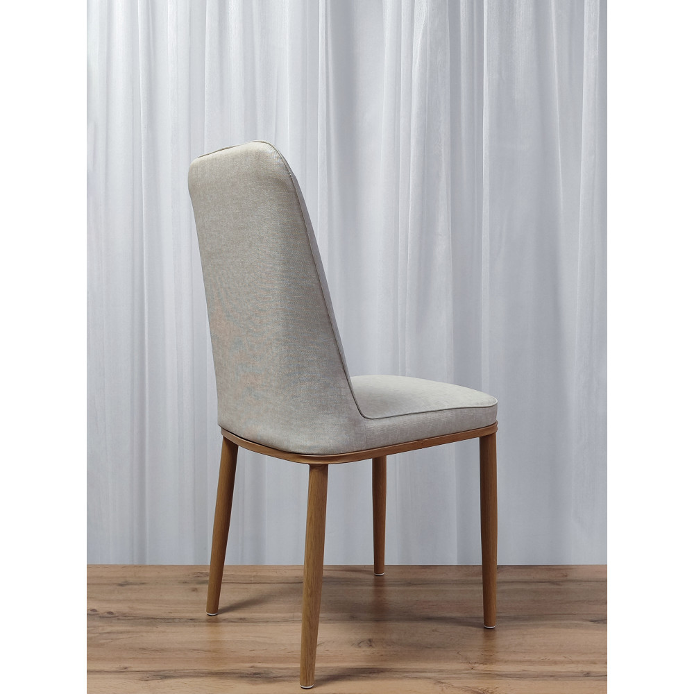 Стул металлический Baizheng 89×40×40 см, текстиль, серо-бежевый, до 150 кг