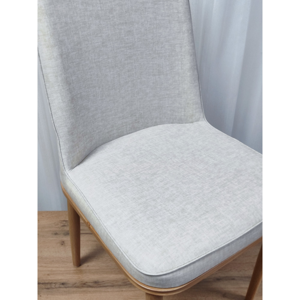 Стул металлический Baizheng 89×40×40 см, текстиль, серо-бежевый, до 150 кг