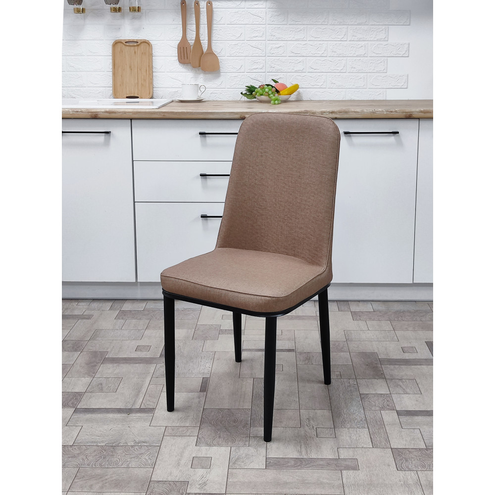 Стул металлический Baizheng 89×40×40 см, текстиль, коричневый, до 150 кг