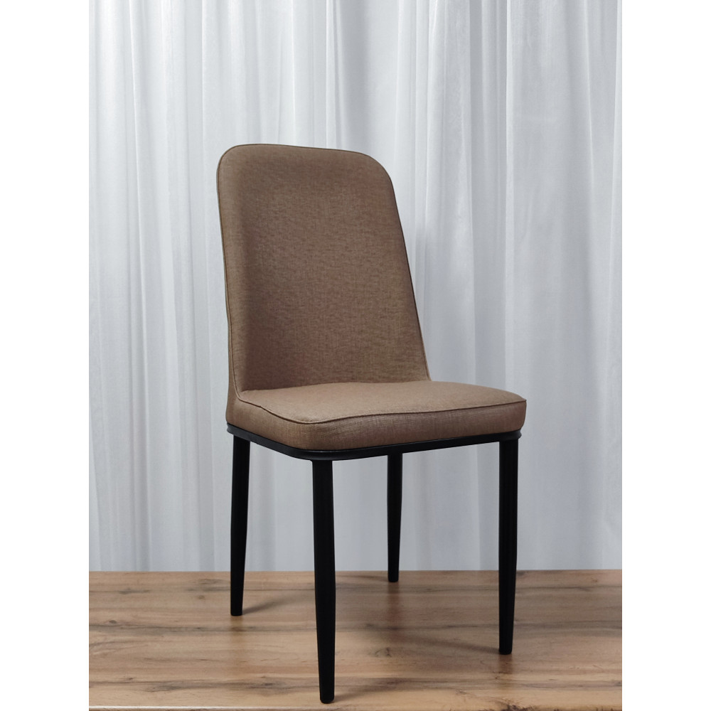 Стул металлический Baizheng 89×40×40 см, текстиль, коричневый, до 150 кг