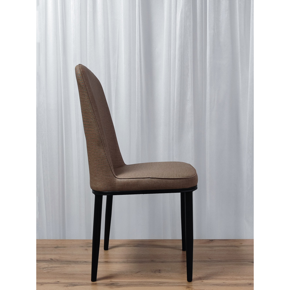 Стул металлический Baizheng 89×40×40 см, текстиль, коричневый, до 150 кг