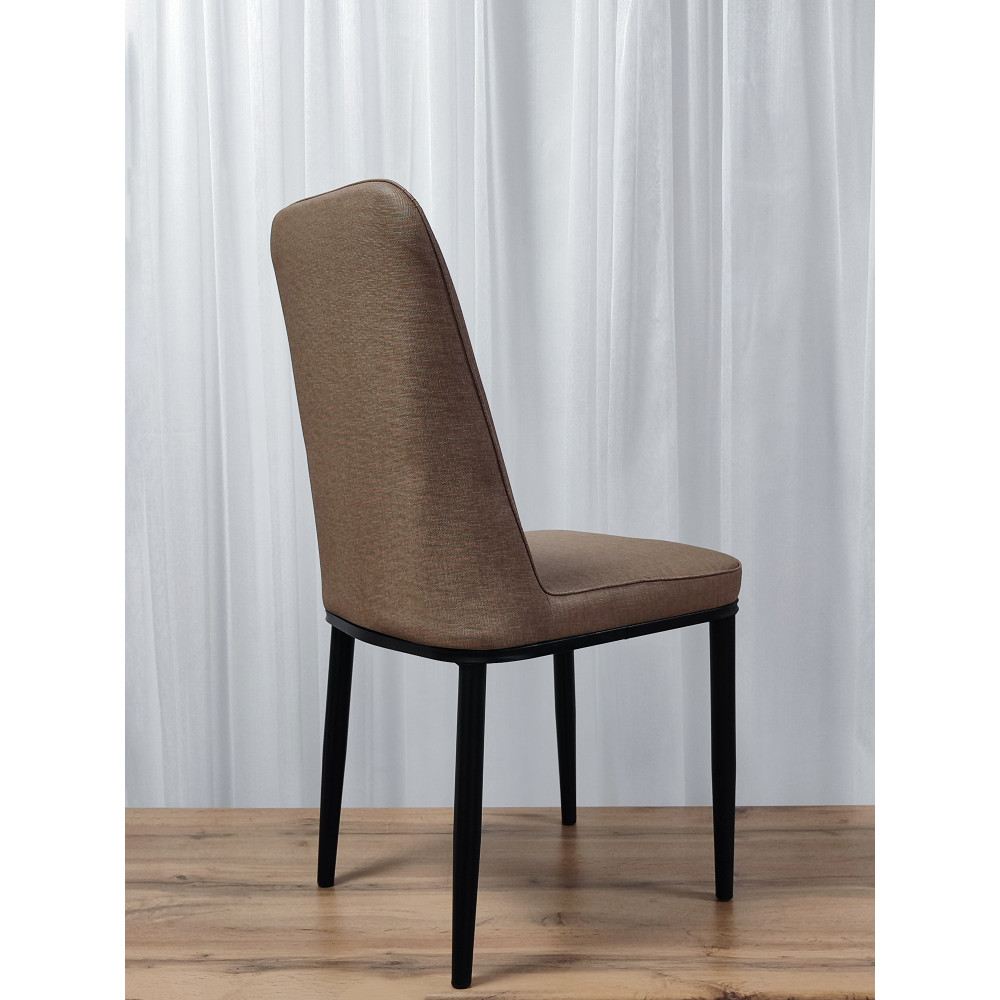 Стул металлический Baizheng 89×40×40 см, текстиль, коричневый, до 150 кг