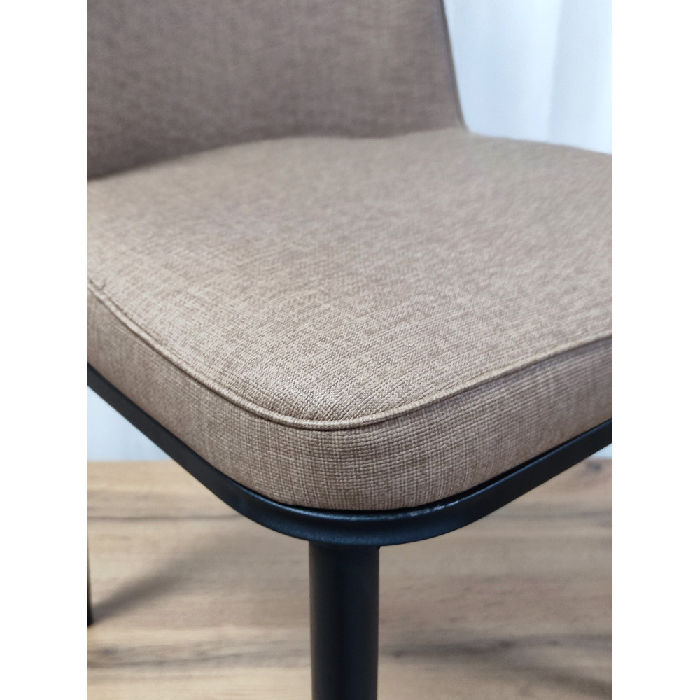 Стул металлический Baizheng 89×40×40 см, текстиль, коричневый, до 150 кг