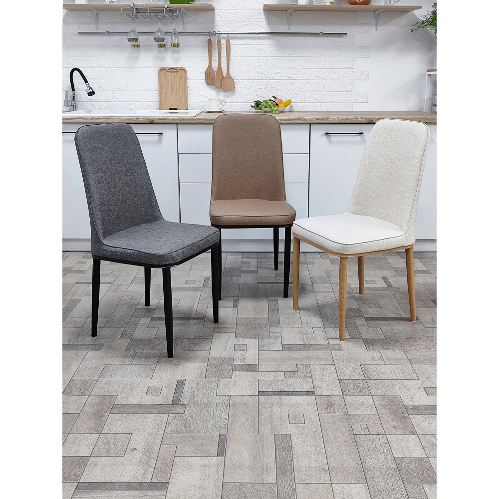 Стул металлический Baizheng 89×40×40 см, текстиль, коричневый, до 150 кг