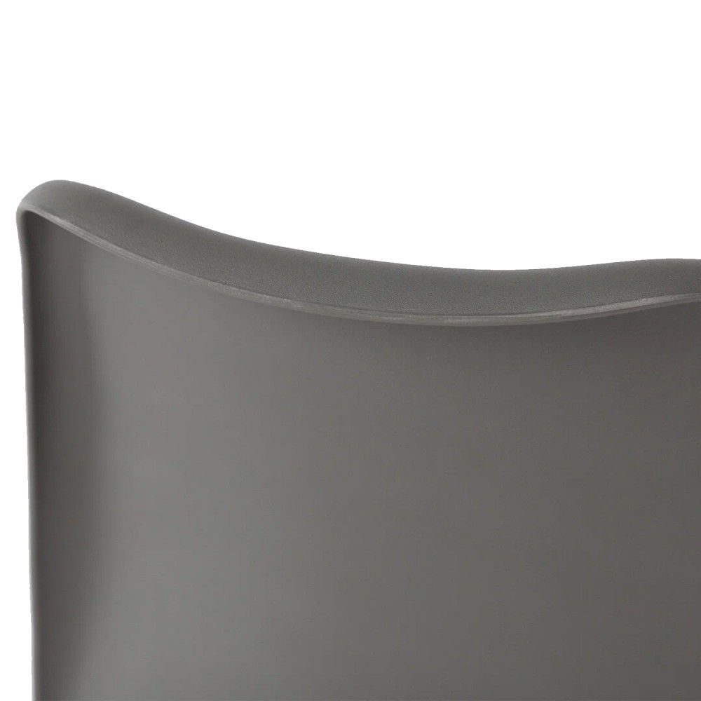 Стул Baizheng 46×49×82 см, полипропилен, мягкое сиденье, серый, до 120 кг