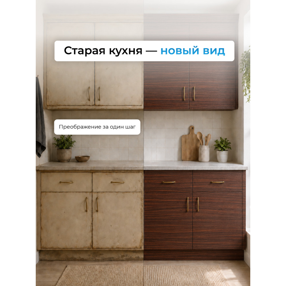 F7077 пленка самоклеющаяся (коричнев. дерево) 0,45*7м (Китай) 25