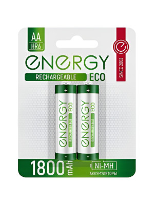 Аккумулятор NiMh АА 1800 Amh упак 2 шт Eco Energy Аккумулятор NiMh АА 1800 Amh упак 2 шт Eco Energy
