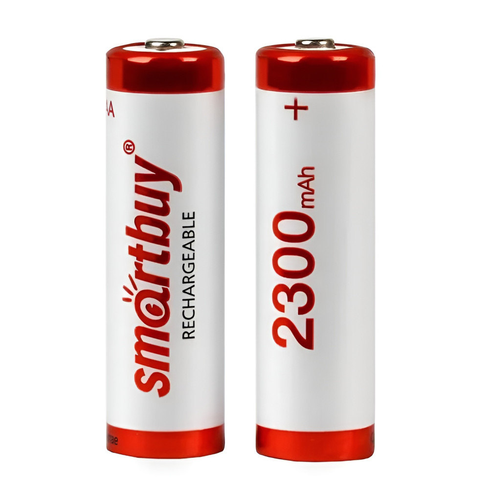 Батарейка AA Пальчиковая 1,5V NiMh аккумуляторная 2300mAh Smartbuy (блистер 2шт)