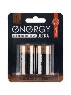 Батарейка алкалиновая C LR14 упак 2 шт Ultra Energy Батарейка алкалиновая C LR14 упак 2 шт Ultra Energy