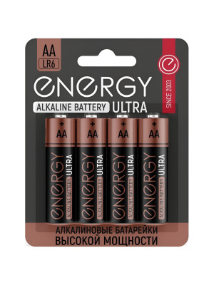 Батарейка алкалиновая АА 1,5V упак 4 шт Ultra Energy Батарейка алкалиновая АА 1,5V упак 4 шт Ultra Energy