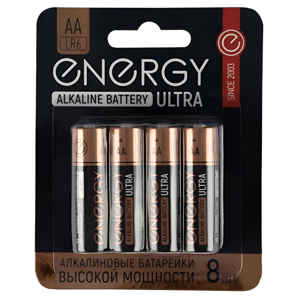 Батарейка алкалиновая АА LR6 упак 8 шт Ultra Energy
