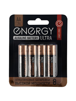 Батарейка алкалиновая АА LR6 упак 8 шт Ultra Energy Батарейка алкалиновая АА LR6 упак 8 шт Ultra Energy
