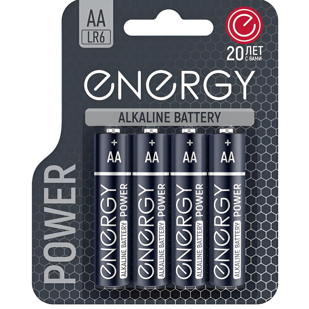 Батарейка алкалиновая АА LR6/4B упак 4 шт Power Energy