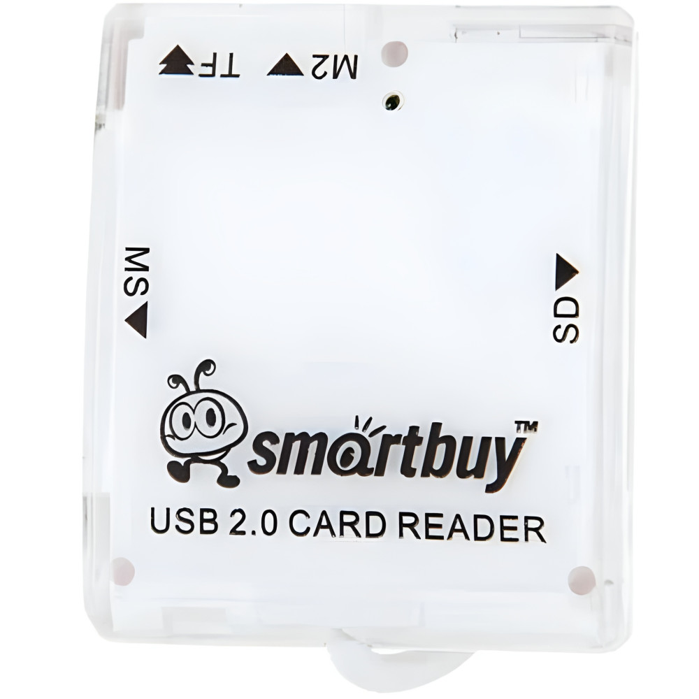 Картридер SBR-713 USB 2.0 - SD/microSD/MS/M2 белый Smartbuy