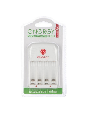 Устройство зарядное для Ni-MH/Ni-Cd для 2-х/4-х АА или ААА аккумуляторов USB 4000А Energy Устройство зарядное для Ni-MH/Ni-Cd для 2-х/4-х АА или ААА аккумуляторов USB 4000А Energy