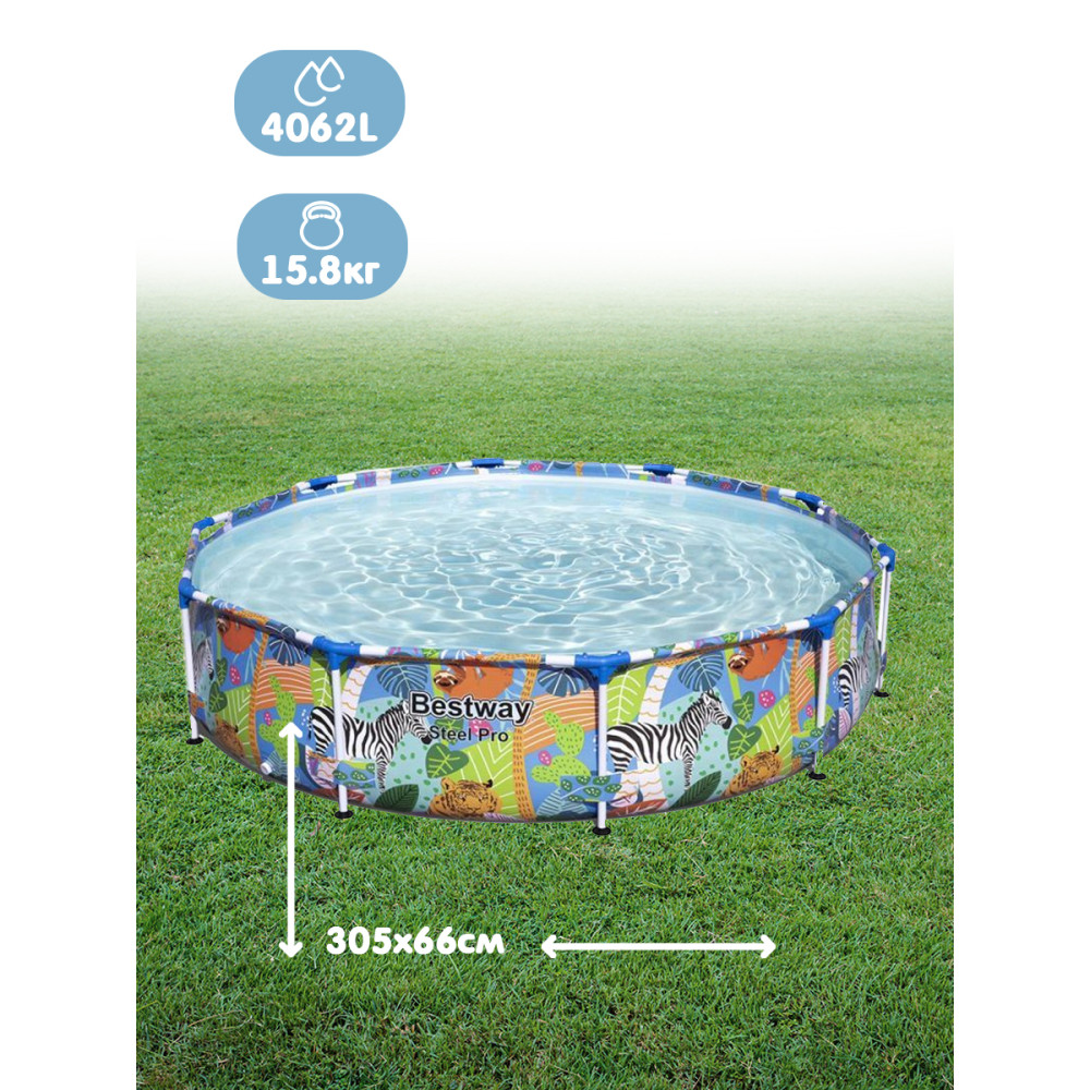 Бассейн каркасный 305x66 см 4062 л BestWay