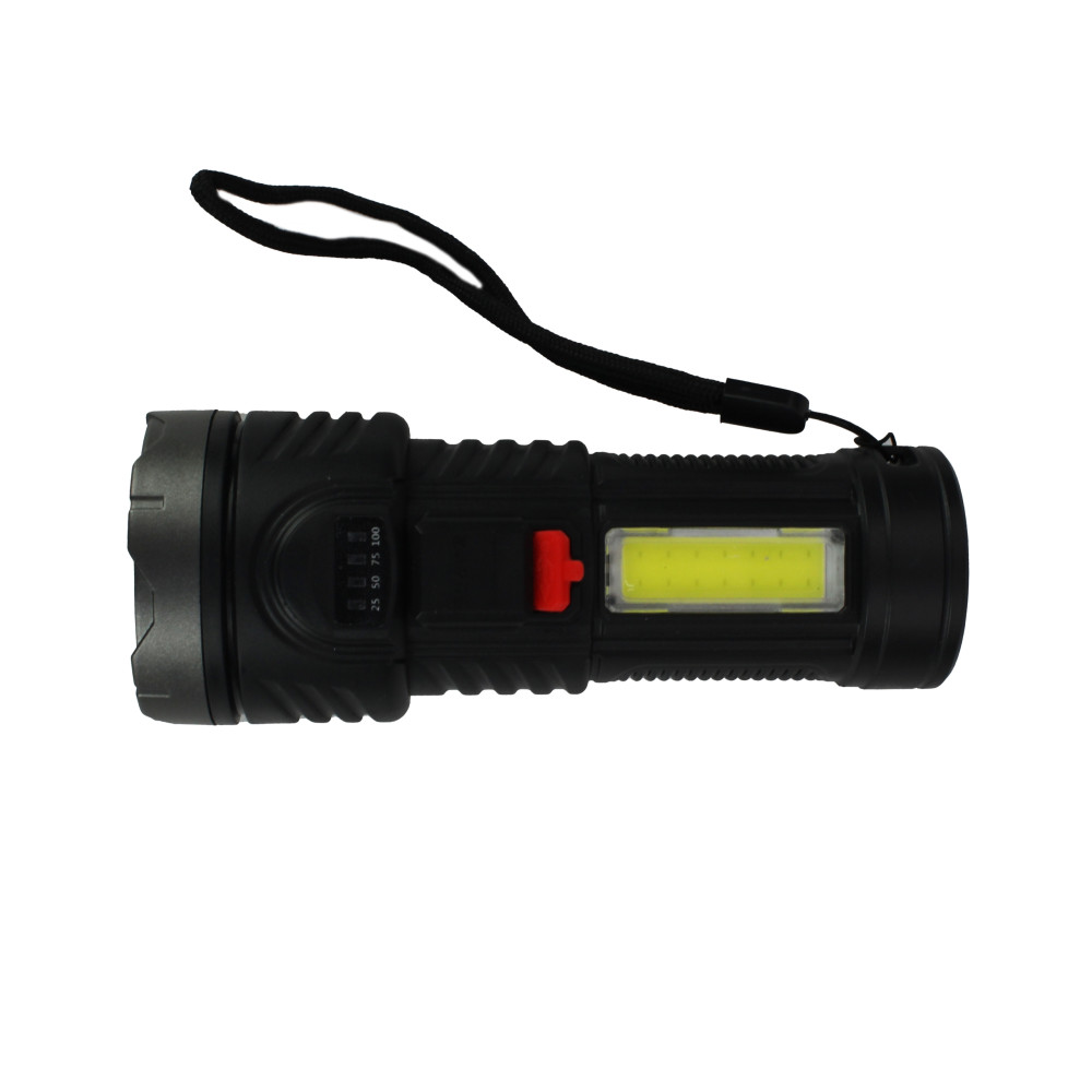 Фонарь ручной  2 led 14,5х5,5х5,5 см аккумулятор 4 режима USB в ассортименте Baizheng