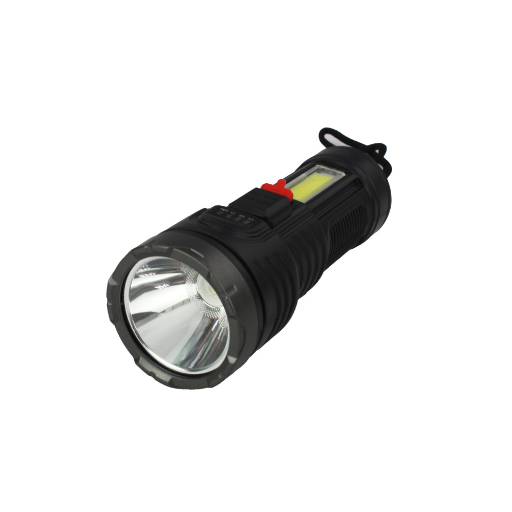 Фонарь ручной  2 led 14,5х5,5х5,5 см аккумулятор 4 режима USB в ассортименте Baizheng