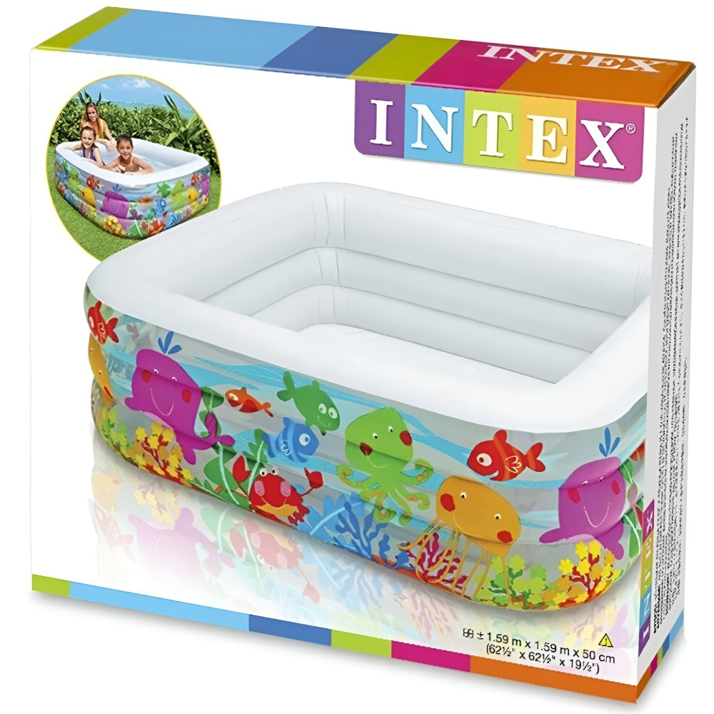Бассейн надувной 159x159x50 см 499 л Intex