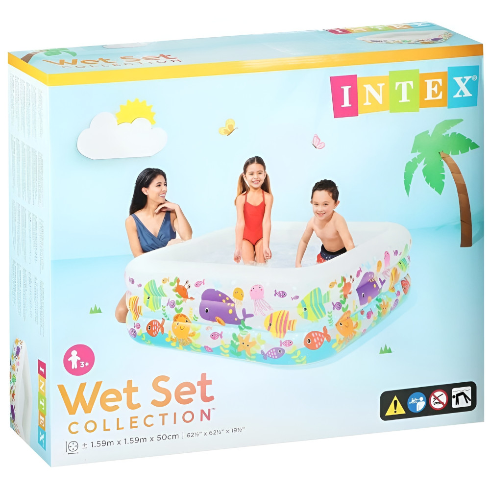 Бассейн надувной 159x159x50 см 499 л Intex