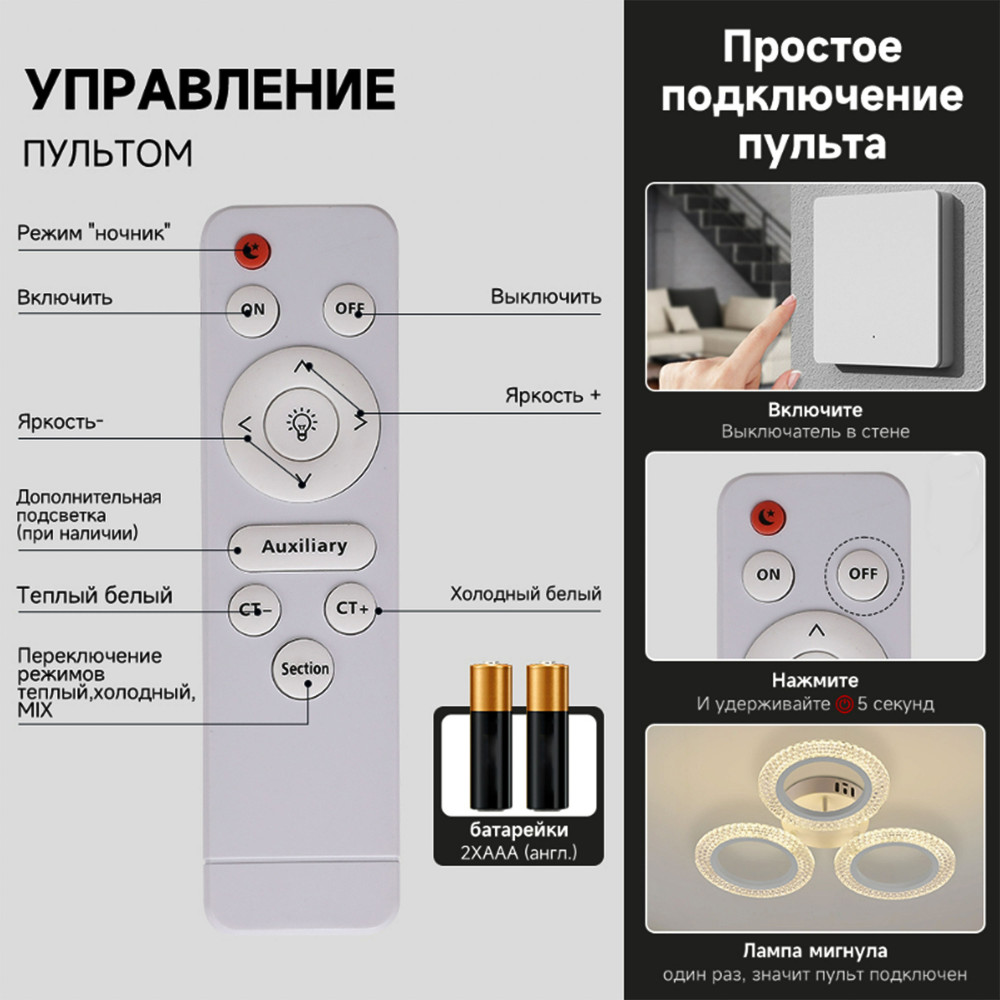 Люстра LED W7106-3S-QP