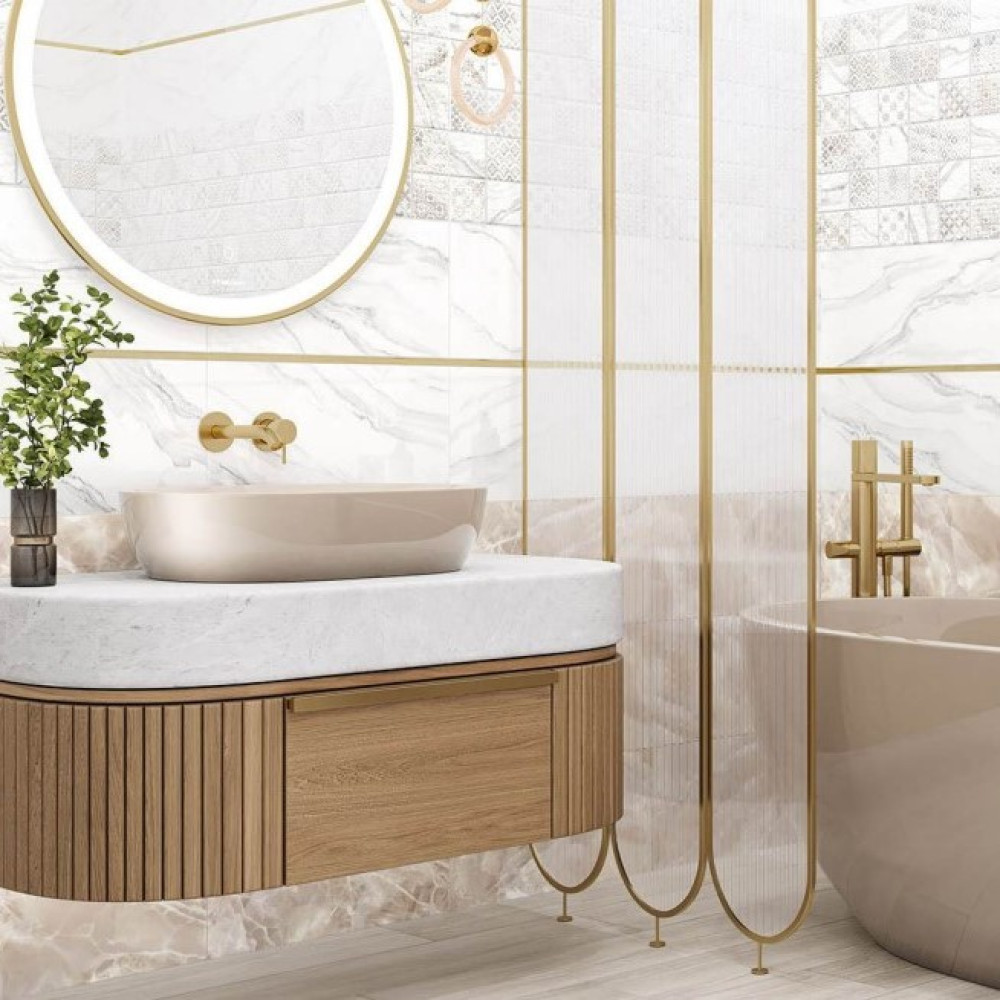 Бордюр Метал / Metallic Glossy Gold 12*500*9 (99 шт. в коробке) BWM51MET808